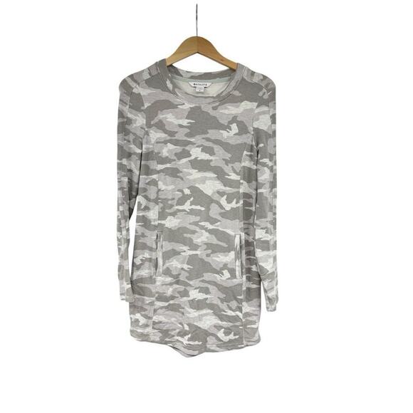 Athleta Balance Printed Dress XS X-SMALL Heather Grey Camo Lux Zip Pocket - Picture 1 of 7